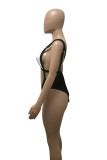 White Fashion Sexy Patchwork Solid Hollowed Out Backless Swimwears