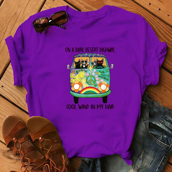 Purple Casual Print Patchwork O Neck Tops