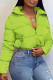Light Green Casual Solid Tie-dye Mandarin Collar Outerwear