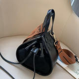 Brown Casual Vintage Solid Crossbody Bag