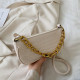 Cream White Fashion Casual Solid Shoulder Bags