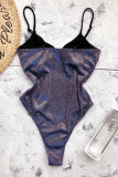 Grey Fashion Sexy Solid Backless Swimwears