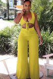 Red Sexy Fashion Solid asymmetrical Two Piece Suits Bandage crop top Straight