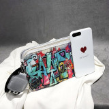 Pink Fashion Geometric Print Bag Accessories
