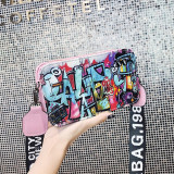 Pink Fashion Geometric Print Bag Accessories