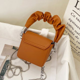 Red Fashion Casual Solid Chain Crossbody Bag