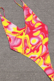 Pink Sexy Print Swimwears