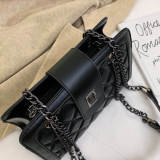 White Fashion Casual Solid Crossbody Bag