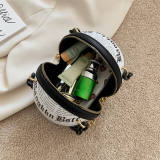 White Fashion Casual Patchwork Basketball Crossbody Bag