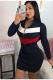 Black Acetyl fiber adult Lightly cooked Fashion Cap Sleeve Long Sleeves Mandarin Collar Step Skirt Mini So