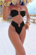 Black Fashion Sexy Solid Backless Swimwears