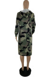 Leopard Print Street Print Hooded Collar Outerwear