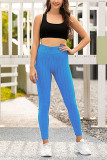 Grey Polyester Elastic Fly High Solid pencil Pants Bottoms