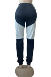 Multicolor Street Letter Print Without Belt Regular High Waist Pencil Positioning Print Bottoms