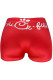 Red Elastic Fly Mid Print Skinny shorts Bottoms