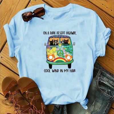 Baby Blue Casual Print Patchwork O Neck Tops