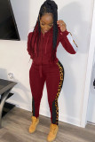 Black Casual Leopard Print Two Piece Suits Patchwork pencil Long Sleeve
