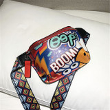 Red Fashion Casual Graffiti Print Chest Bag