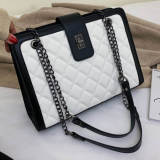 White Fashion Casual Solid Crossbody Bag
