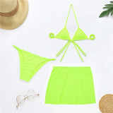 Orange Fashion Sexy Solid Backless Swimwears