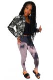 Pink Turndown Collar Camouflage Patchwork The cowboy Others Long Sleeve Denim jacket