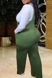 Green Fashion Casual Street Polyester Twilled Satin Solid Pullovers Pants O Neck Long Sleeve Regular Sleeve Regular Two Pieces