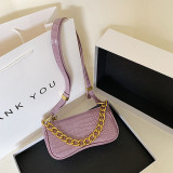 Purple Fashion Casual Solid Shoulder Bags