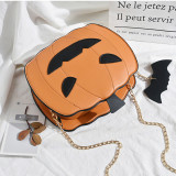 Brown Fashion Casual Patchwork Pumpkin Crossbody Bag