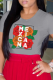 Grey Casual Print Patchwork O Neck Tops