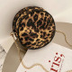 Brown Fashion Casual Print Leopard Chains Messenger Bag
