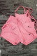 Pink Sexy Solid Embroidered Swimwears