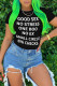 Black Fashion Casual Letter Print Basic O Neck T-Shirts