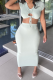 White Sexy Solid Hollowed Out O Neck Short Sleeve Two Pieces