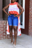 Yellow Casual Striped Patchwork Half A Turtleneck Tops