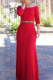 Red Elegant Solid Patchwork Off the Shoulder Straight Dresses