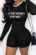 Black Fashion Casual Letter Print Basic O Neck Skinny Romper