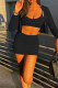Black Sexy Casual Solid Cardigan Vests O Neck Long Sleeve Three-piece Set