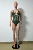 Red Sexy Solid Hollowed Out Swimwears