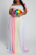 White Sexy Print Split Joint Asymmetrical Collar Straight Dresses