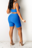 Ginger Sexy Solid Patchwork Spaghetti Strap Skinny Rompers
