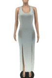 Apricot Street Solid Slit U Neck Two Pieces