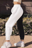 White Sportswear Solid Split Joint Loose High Waist Wide Leg Solid Color Bottoms