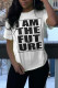 White Casual Letter Print Patchwork O Neck T-Shirts