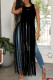 Black Sexy Sleeveless Vest Fringed Top