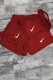 Burgundy Sexy Solid Embroidered Swimwears