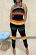 Black Fashion Sexy Striped Print Backless Strapless Regular Jumpsuits