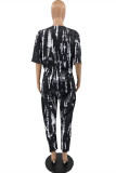 Red Fashion Casual Print Basic V Neck Regular Jumpsuits