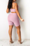 Red Sexy Solid Patchwork Spaghetti Strap Skinny Rompers