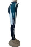 Green Casual Print Patchwork Harlan Mid Waist Harlan Positioning Print Bottoms