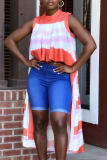 Yellow Casual Striped Patchwork Half A Turtleneck Tops